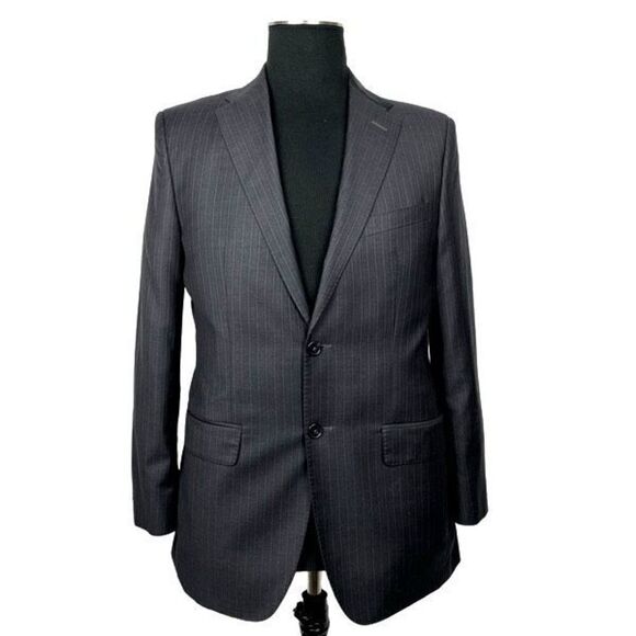 Saks Fifth Ave. Black Label Wool Pinstriped Blazer - Men’s 38R - Picture 1 of 10